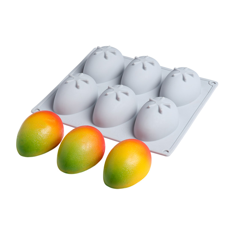Nova Silicon NS 0018 6 Gözlü Mango Formlu Silikon Pasta Kalıbı