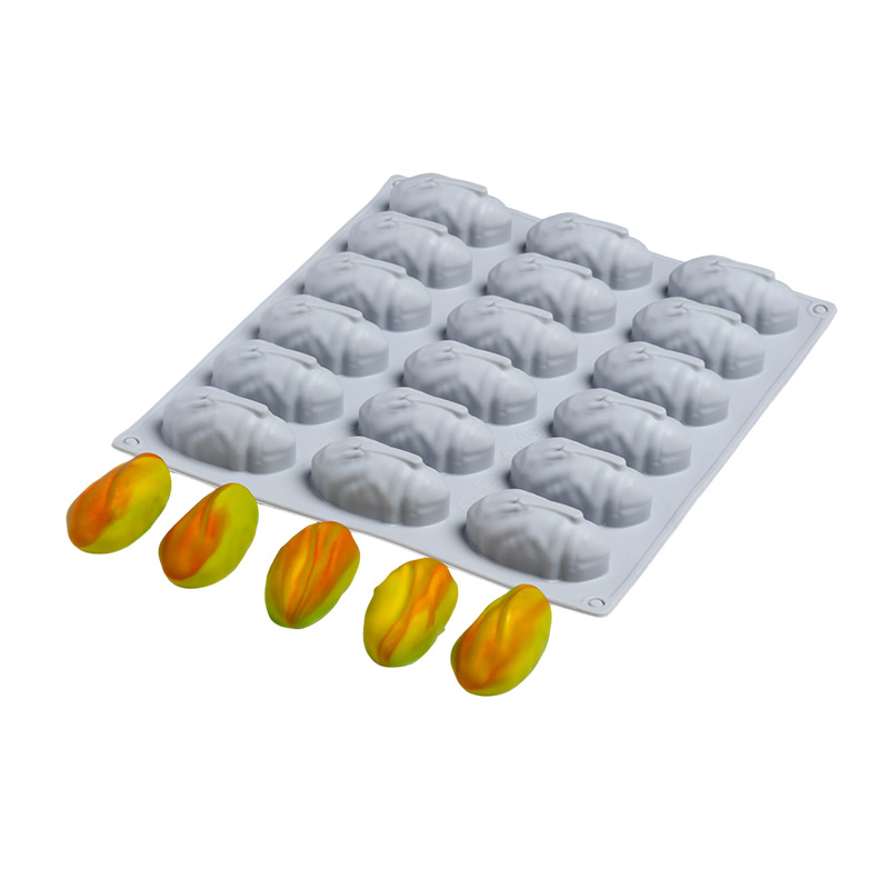 Nova Silicon NS 0020 18 Gözlü Mini Antep Fıstığı Formlu Silikon Pasta Kalıbı
