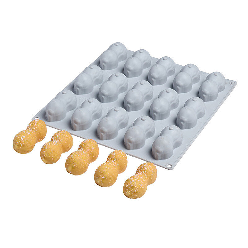 Nova Silicon NS 0021 15 Gözlü Mini Yer Fıstığı Formlu Silikon Pasta Kalıbı - Nova Silicon