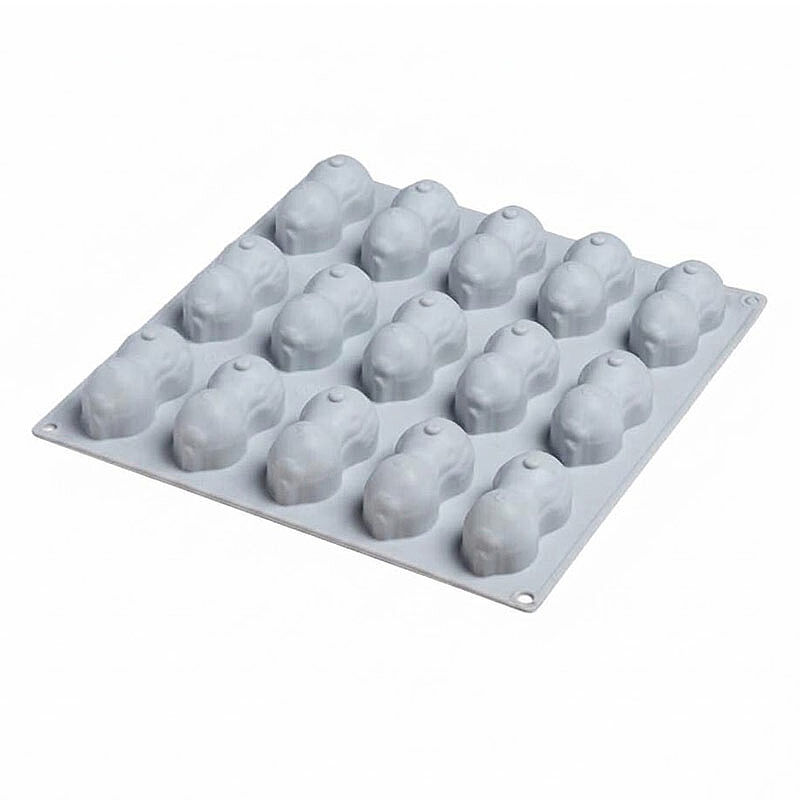 Nova Silicon NS 0021 15 Gözlü Mini Yer Fıstığı Formlu Silikon Pasta Kalıbı - Nova Silicon