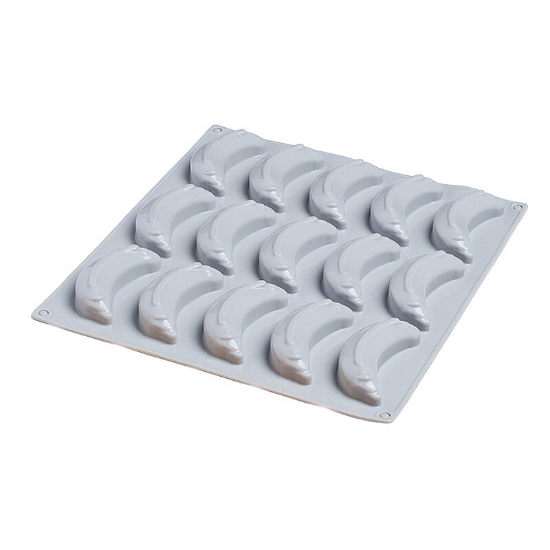 Nova Silicon NS 0024 15 Gözlü Mini Muz Formlu Silikon Pasta Kalıbı - Nova Silicon