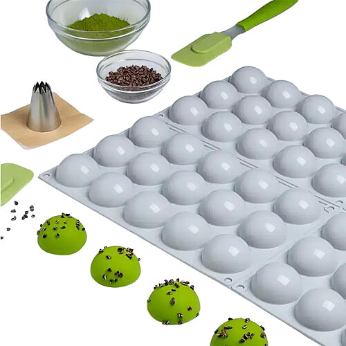 Nova Silicon NS 0028 60 Gözlü 4 cm Yarım Küre Silikon Pasta Kalıbı - 4