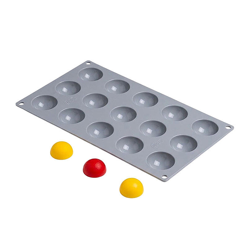 Nova Silicon NS 0030 15 Gözlü 7 cm Yarım Küre Silikon Pasta Kalıbı - Nova Silicon