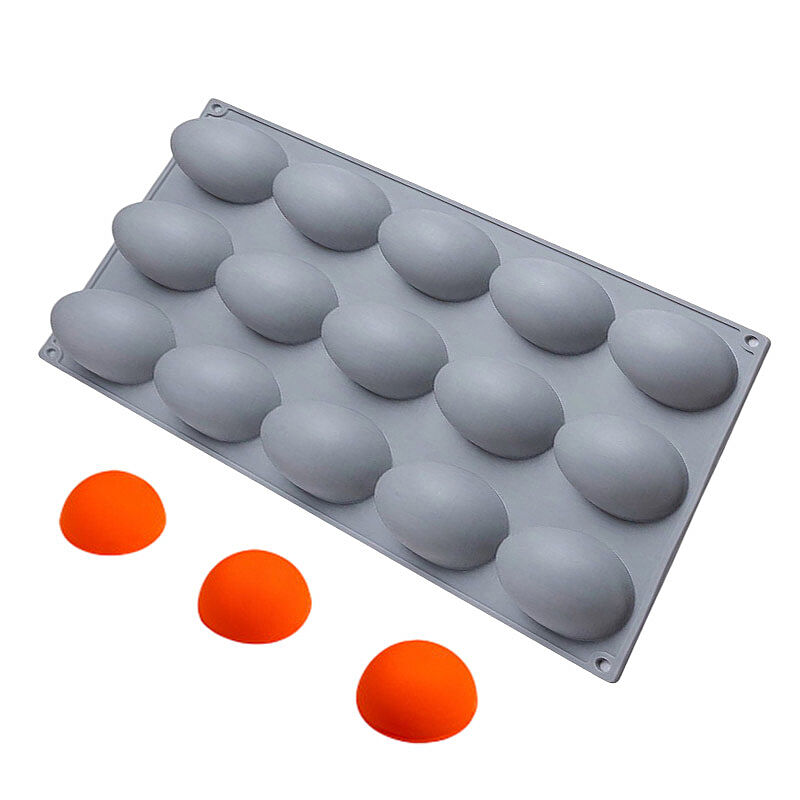 Nova Silicon NS 0030 15 Gözlü 7 cm Yarım Küre Silikon Pasta Kalıbı - Nova Silicon