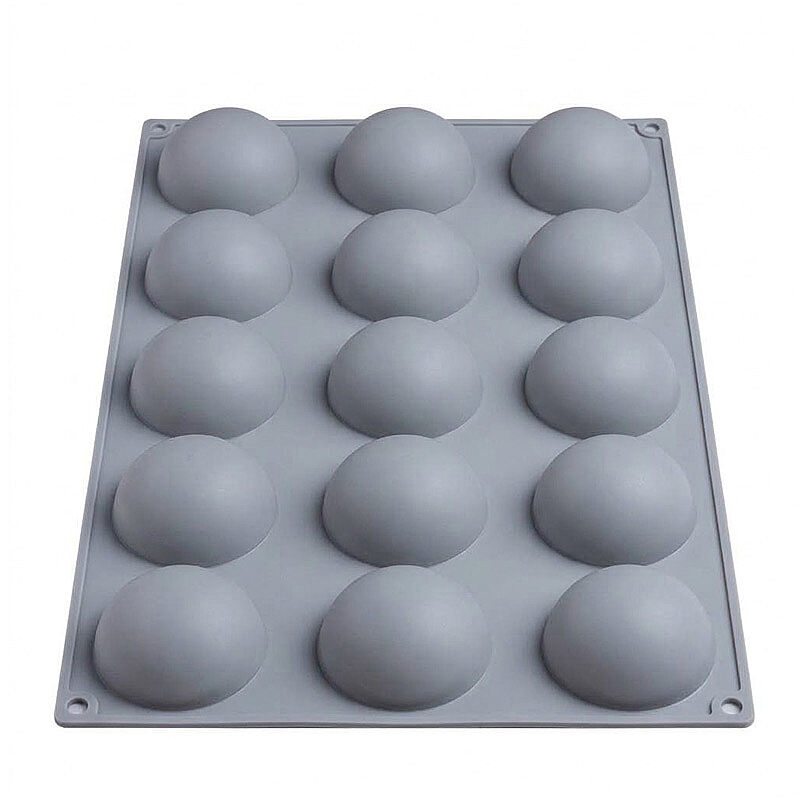Nova Silicon NS 0030 15 Gözlü 7 cm Yarım Küre Silikon Pasta Kalıbı - Nova Silicon