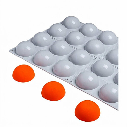 Nova Silicon NS 0030 24 Gözlü 7 cm Yarım Küre Silikon Pasta Kalıbı - 6
