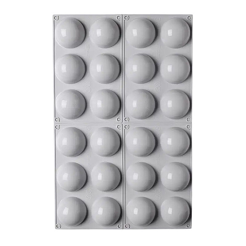 Nova Silicon NS 0030 24 Gözlü 7 cm Yarım Küre Silikon Pasta Kalıbı - Nova Silicon