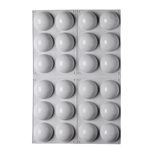 Nova Silicon NS 0031 24 Gözlü 8 cm Yarım Küre Silikon Pasta Kalıbı - 3