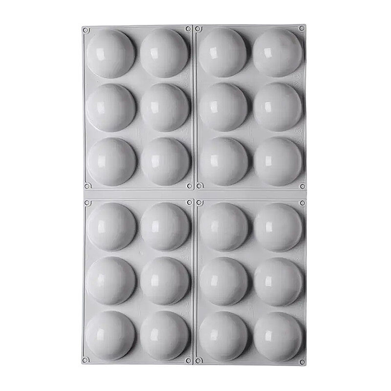 Nova Silicon NS 0031 24 Gözlü 8 cm Yarım Küre Silikon Pasta Kalıbı - Nova Silicon