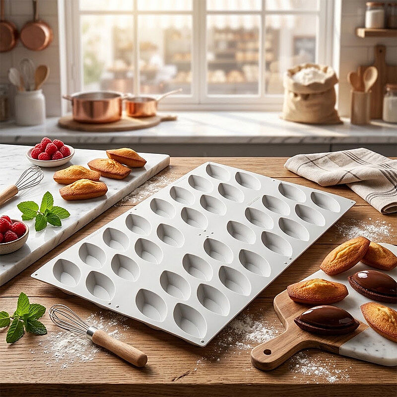 Nova Silicon NS 0033 32 Gözlü Mekik Formlu Silikon Pasta Kalıbı - Nova Silicon