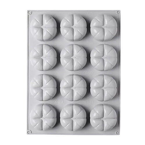 Nova Silicon NS 0036 12 Gözlü Balkabağı Formlu Silikon Pasta Kalıbı - 4