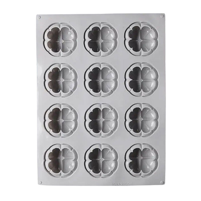 Nova Silicon NS 0036 12 Gözlü Balkabağı Formlu Silikon Pasta Kalıbı - Nova Silicon
