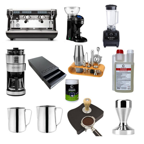 Nuova Simonelli Appia Life 2 Group Espresso Coffee Machine, 12 Piece Cafe Set, Black - Nuova Simonelli