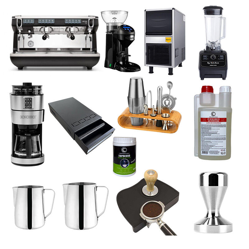 Nuova Simonelli Appia Life 2 Group Espresso Coffee Machine, 13 Piece Cafe Set, Black - Nuova Simonelli