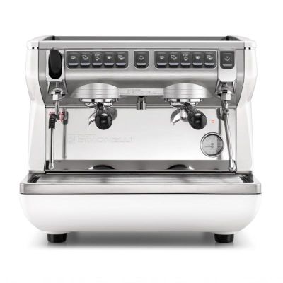 Nuova Simonelli أبيا لايف ماكينة تحضير قهوة اسبريسو أوتوماتيكية بالكامل، 2 مجموعة، أبيض - Nuova Simonelli