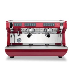 Nuova Simonelli أبيا لايف ماكينة تحضير قهوة الإسبريسو الأوتوماتيكية بالكامل، 2 مجموعة، أحمر - Nuova Simonelli
