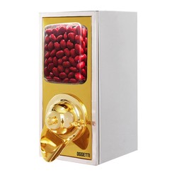 Oggetti A Model Dragee & Coffee Silo, Stainless Steel, Capacity 4 kg, 20x25x45 cm, Gold - Oggetti