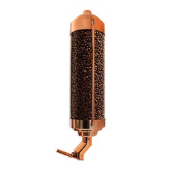 Oggetti CBS016 Coffee Silo, Plexi, Capacity 5 kg, 15x70 cm, Copper - Oggetti