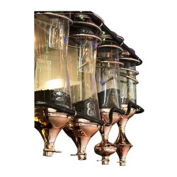 Oggetti Coffee Silo, Plexi, 35x100 cm, Capacity 40 kg, Copper - Oggetti