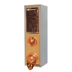 Oggetti Coffee Silo with Paddle, Stainless Steel, Capacity 5 kg, 20x25x60 cm, Copper - Oggetti