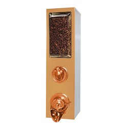 Oggetti Coffee Silo with Paddle, Stainless Steel, Capacity 5 kg, 20x25x80 cm, Copper - Oggetti