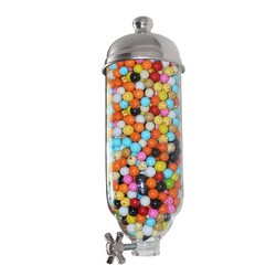 Oggetti Dragee & Coffee Silo, Plexi, Capacity 1 kg, 12x30 cm, Chrome - Oggetti