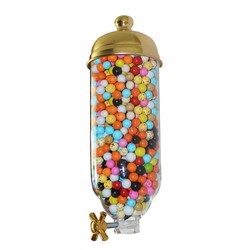 Oggetti Dragee & Coffee Silo, Plexi, Capacity 1 kg, 12x30 cm, Gold - Oggetti