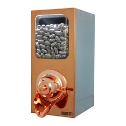 Oggetti Силос для драже и кофе, нержавеющая сталь, вместимость 4 кг, 20x25x45 см, медь - Oggetti