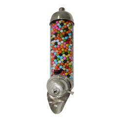 Oggetti Elbow Dragee & Coffee Silo, Plexi, Capacity 2 kg, 12x60 cm, Chrome - Oggetti