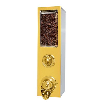Oggetti Kürekli Kahve Silosu, Paslanmaz, Kapasite 5 kg, 20x25x80 cm, Gold - 1