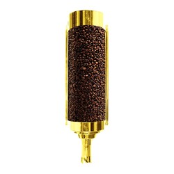 Oggetti PSD002 Coffee Silo, Plexi, Capacity 5 kg, 15x70 cm, Gold - Oggetti