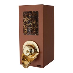 Oggetti Stainless Coffee Silo, Capacity 4 kg, 20x25x45 cm, Brown - Oggetti