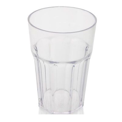 Bora Plastik Kırılmaz Bardak, Oluklu, Küçük, San, 525 ml - 1