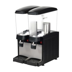 Omake Digital Rectangular Cold Beverage Dispenser with Fountain, 2x20 L - Omake