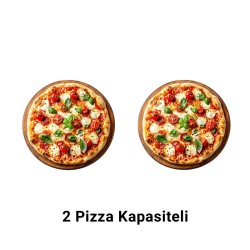 Omake FPZ01.E21 39 cm x 2 Adet Kapasiteli Çift Katlı Pizza Fırını, 40x40 cm, Elektrikli - Thumbnail