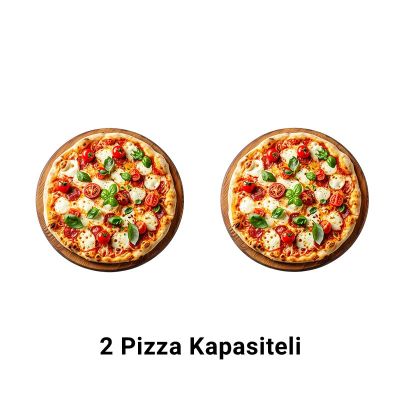Omake FPZ01.E21 39 cm x 2 Adet Kapasiteli Çift Katlı Pizza Fırını, 40x40 cm, Elektrikli - Omake