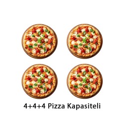 Omake FPZ01.E31 25 cm x 12 Adet Kapasiteli 3 Katlı Pizza Fırını, Elektrikli - Thumbnail