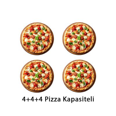 Omake FPZ01.E31 25 cm x 12 Adet Kapasiteli 3 Katlı Pizza Fırını, Elektrikli - 2