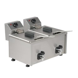 Omake FRT12.E11 Fryer with Drain, 10+10 L, Electric - Omake