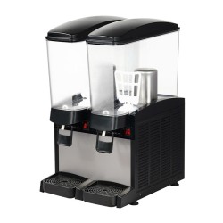 Omake Karıştırıcılı Dijital Dikdörtgen İkili Soğuk İçecek Dispenseri, 2x20 L - Omake