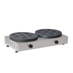 Omake KRP04.E21 Teflon 7 Compartment Double Crepe Maker, Electric - Omake