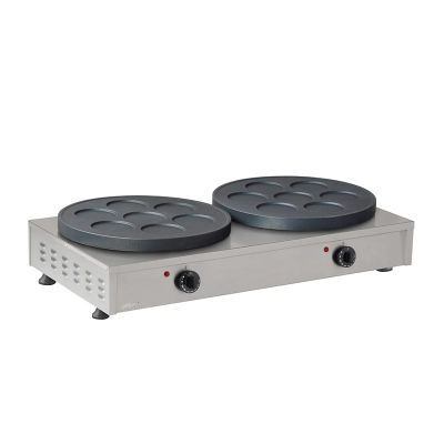 Omake KRP04.E21 Teflonlu 7 Bölmeli İkili Krep Makinesi, Elektrikli - 1