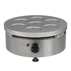 Omake KRP11.N11 Single Teflon-free 7 Compartment Crepe Machine, Natural Gas - Omake