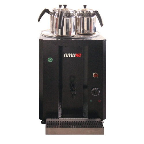 Omake Şamandıralı Çay Kazanı, 2 Demlikli, 40 L, Elektrikli, Siyah - Omake