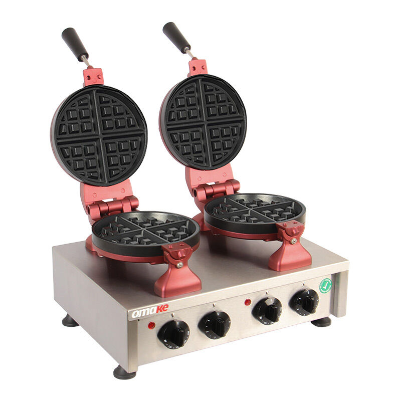 Omake WFL01.E22 Z5F Square Model Double Waffle Maker with Timer, Electric - Omake