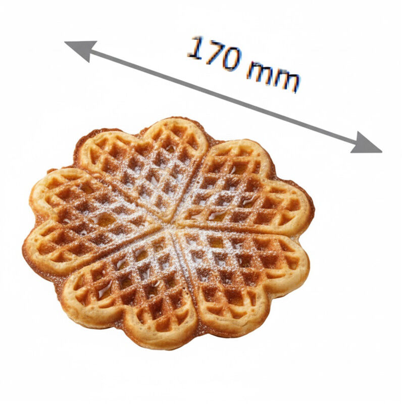 Omake WFL11.E12 Heart Single Waffle Maker with Timer, Electric - Omake