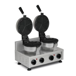 Omake WFL11.E22 Double Heart Waffle Maker with Timer, Electric - Omake