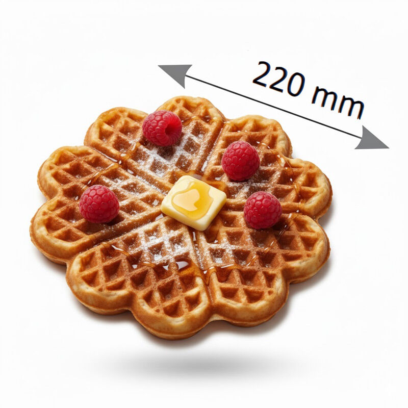 Omake WFL21.E12 Z5F Flower Model Single Waffle Maker with Timer, Electric - Omake