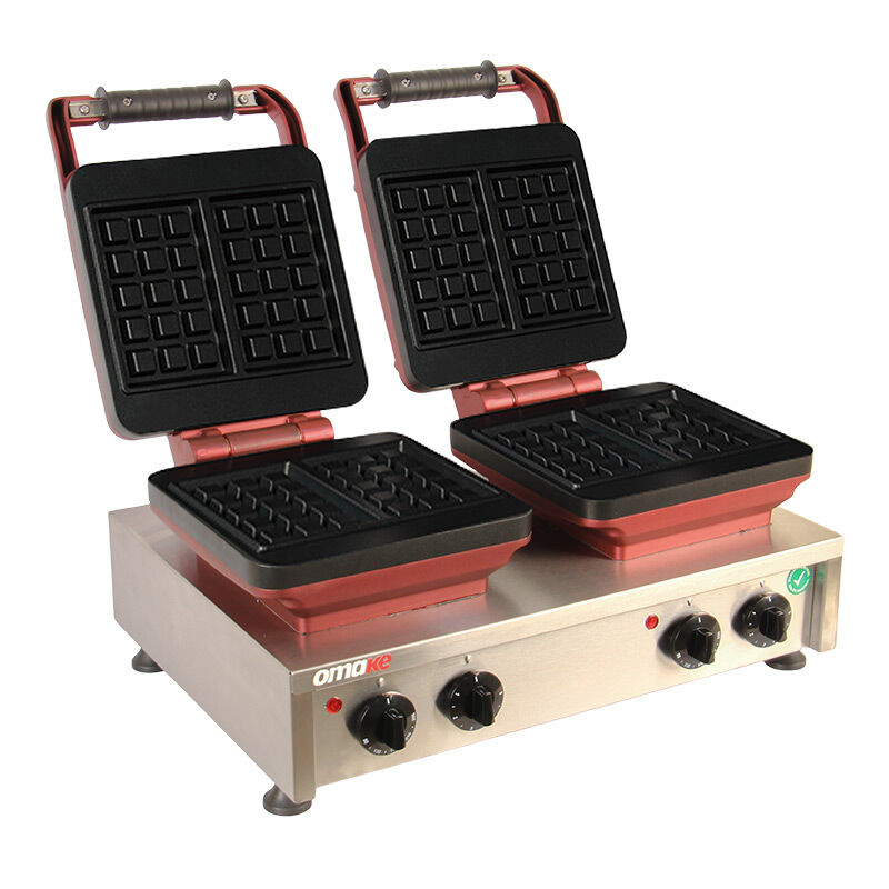 Omake WFL21.E22 Z5F 0101 صانعة الوافل المزدوجة اليدوية ذات الموقت الكهربائي Omake WFL21.E22 Z5F 0101 موديل مربع، كهربائية - Omake