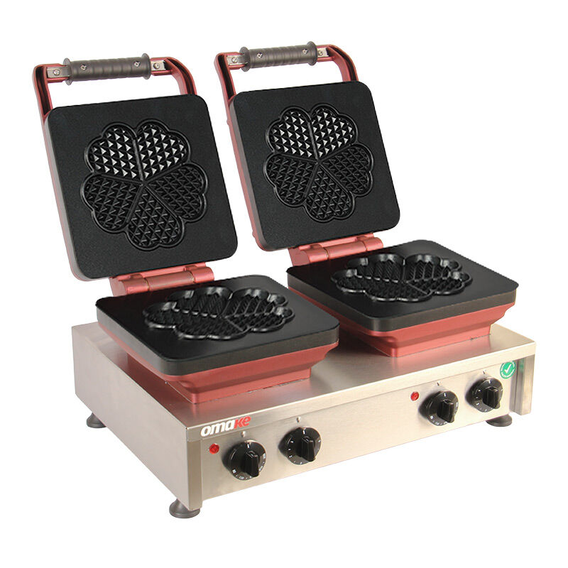 Omake WFL21.E22 Z5F 1301 Small Flower Double Waffle Maker with Timer, Electric - Omake